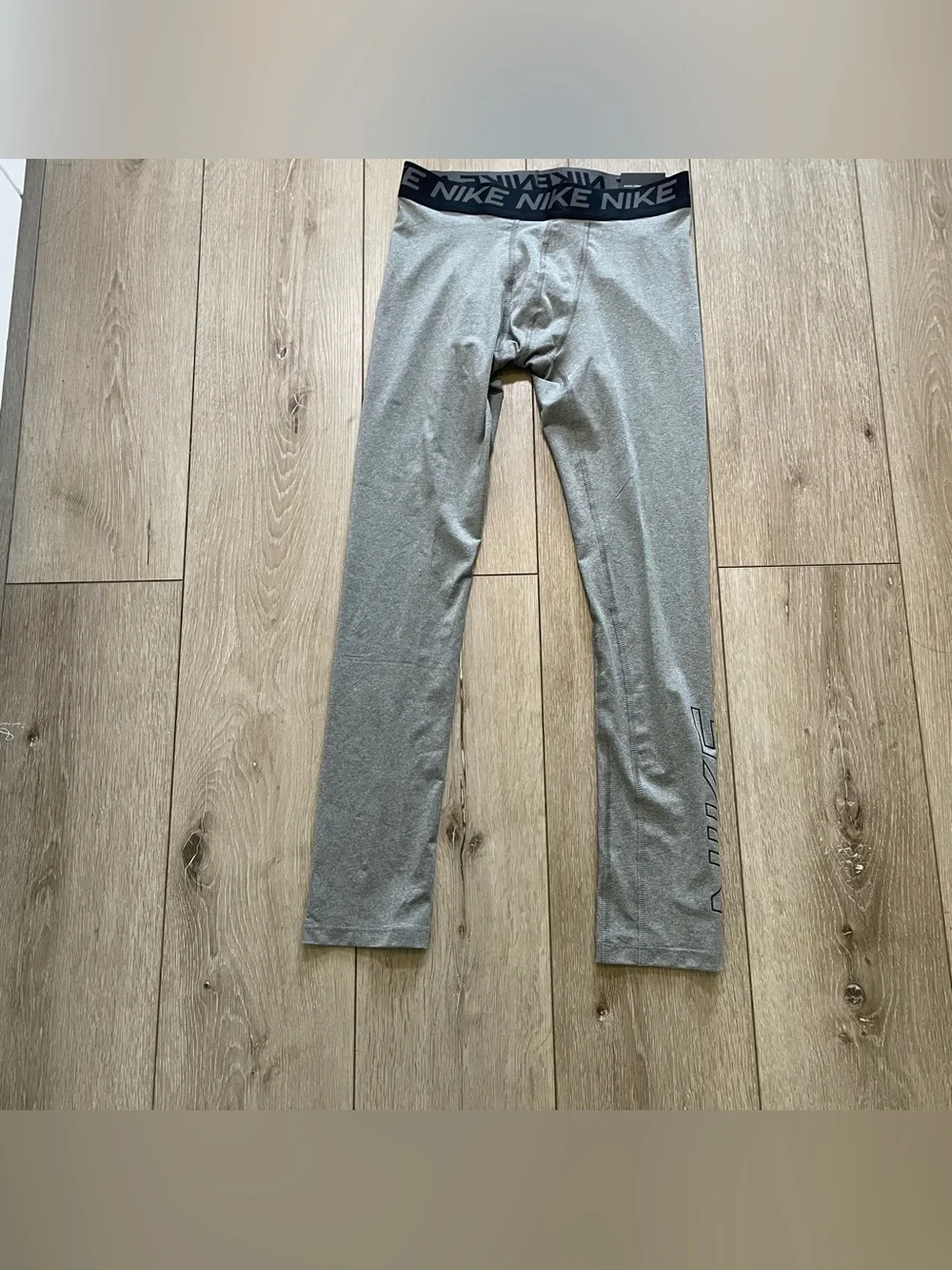 Nike Pro Boys Large Gray Compression Tights‎ | Dri-FIT Athletic Leggings